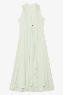 Robe midi avec encolure superposée