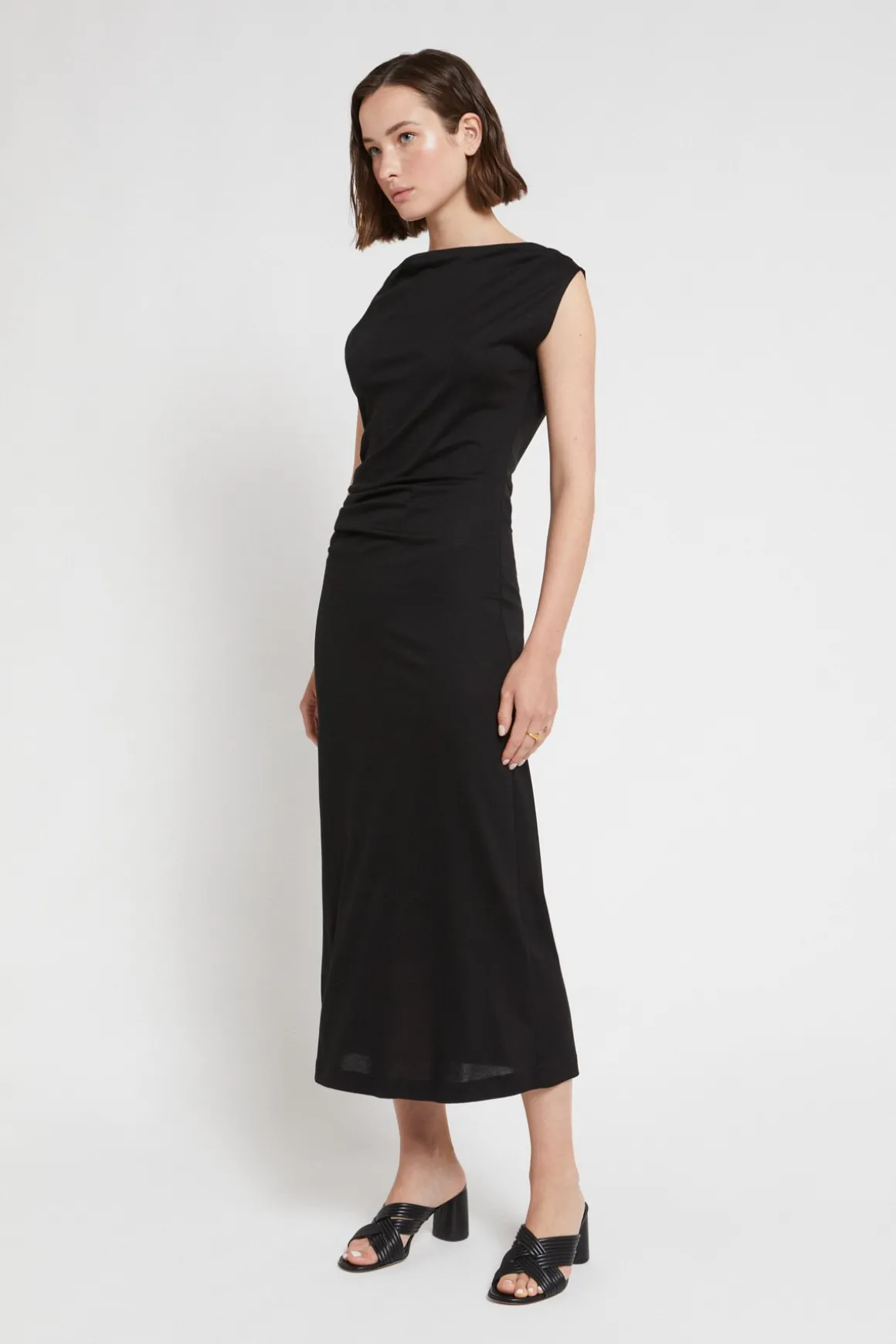 Robe midi en jersey