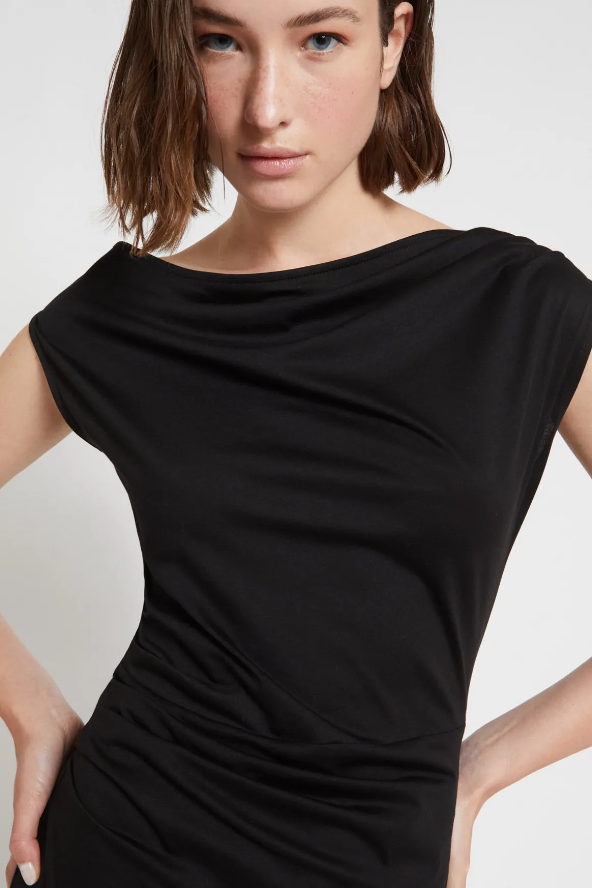 Robe midi en jersey