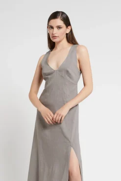 Robe midi en lin