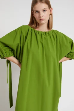 Robe midi en popeline