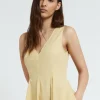 Robe midi en popeline