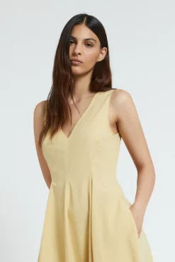 Robe midi en popeline