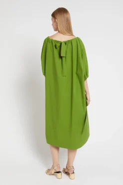 Robe midi en popeline