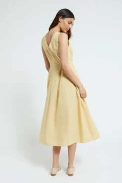 Robe midi en popeline