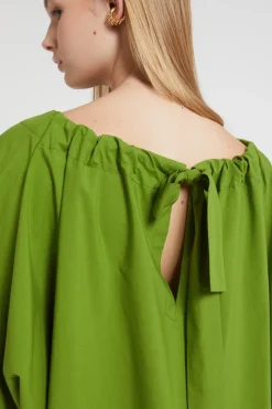 Robe midi en popeline