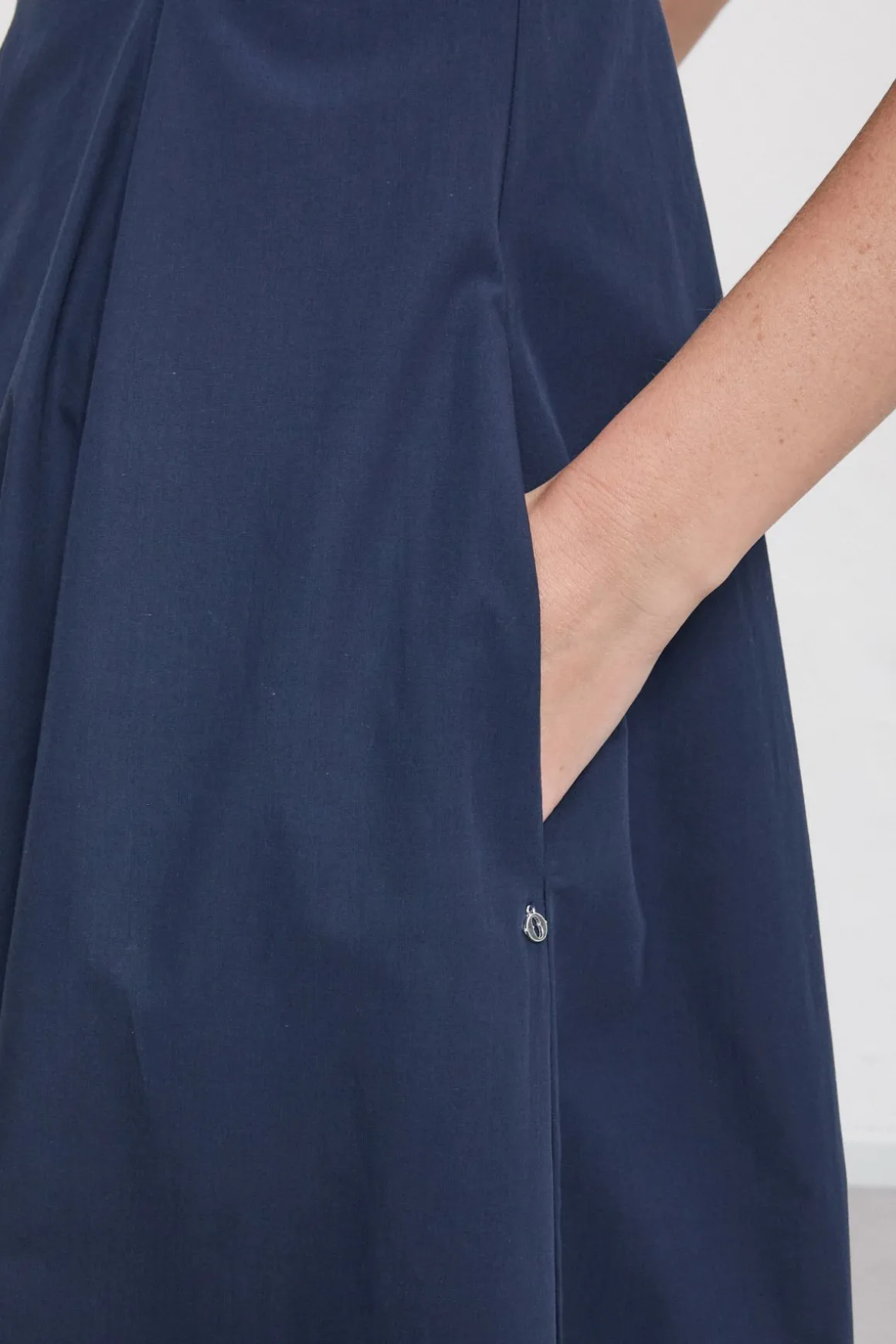 Robe midi en popeline