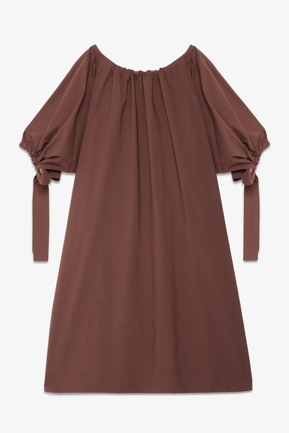 Robe midi en popeline