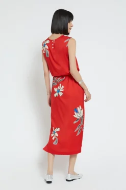 Robe midi en viscose