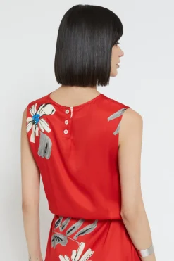 Robe midi en viscose