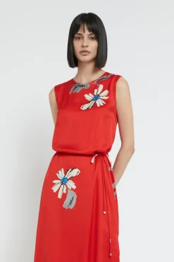 Robe midi en viscose