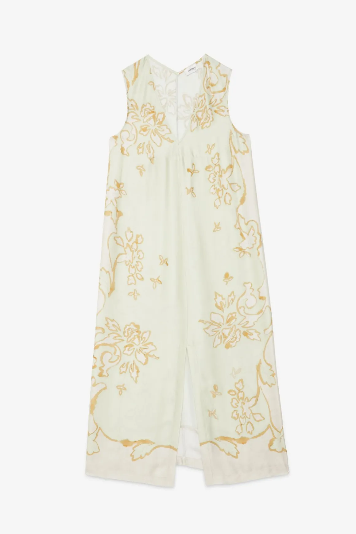 Robe midi en viscose imprimée
