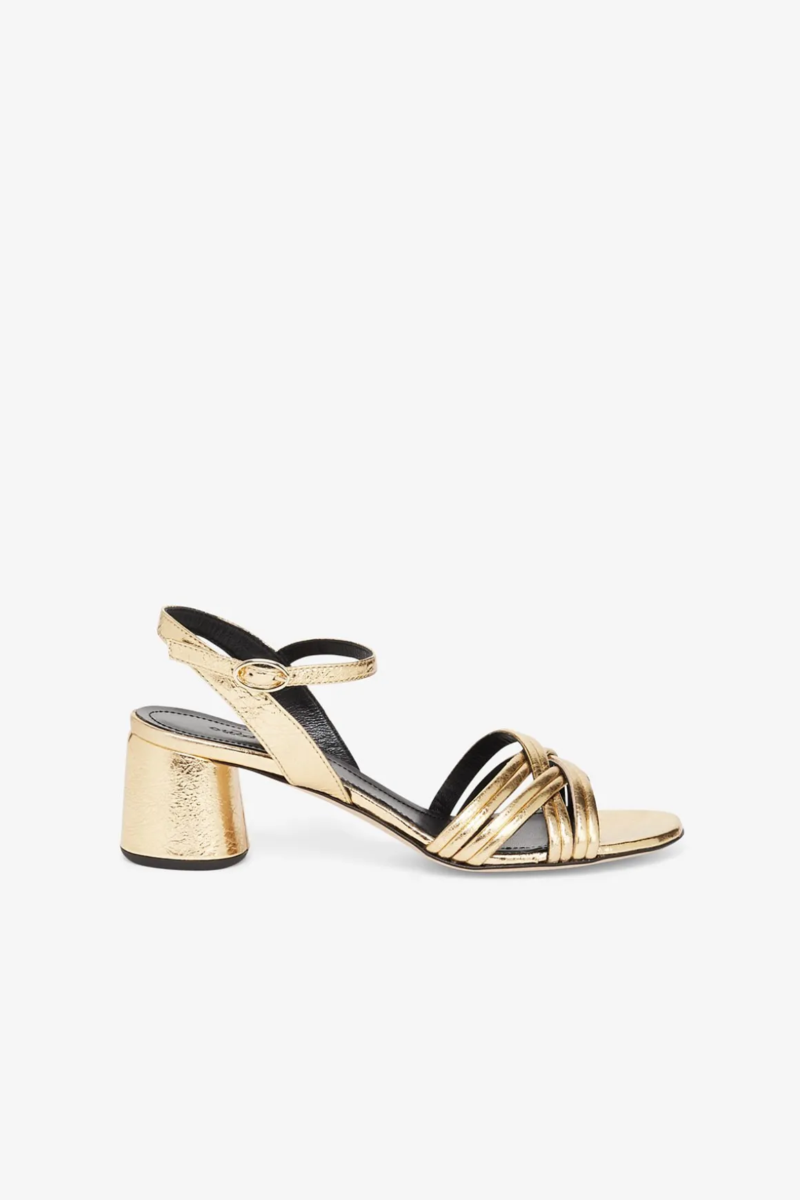 Sandales en cuir talon moyen