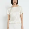 Tee-Shirt en soie et viscose