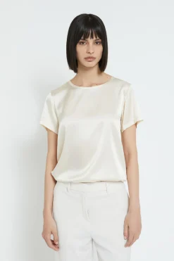 Tee-Shirt en soie et viscose