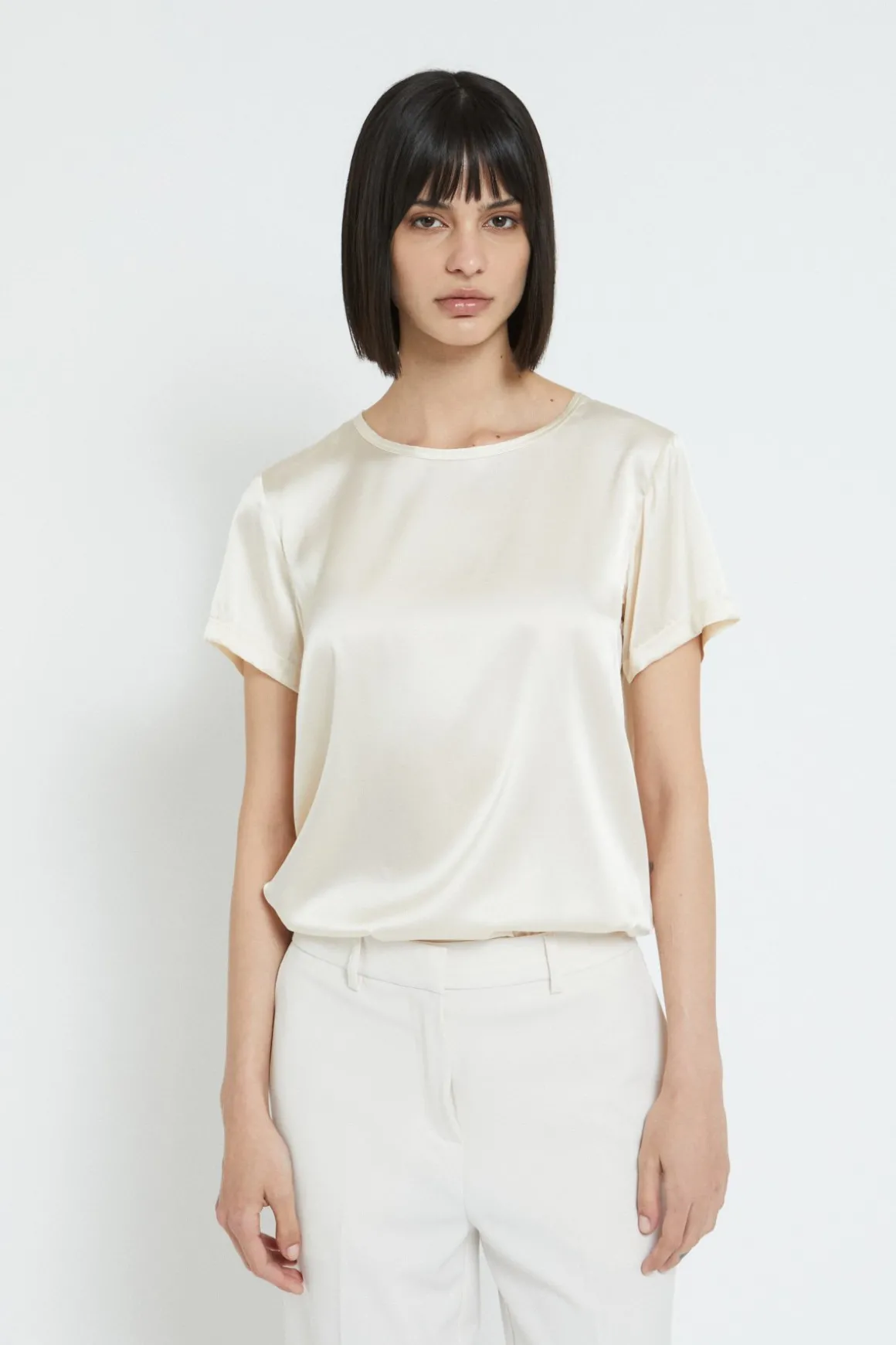 Tee-Shirt en soie et viscose
