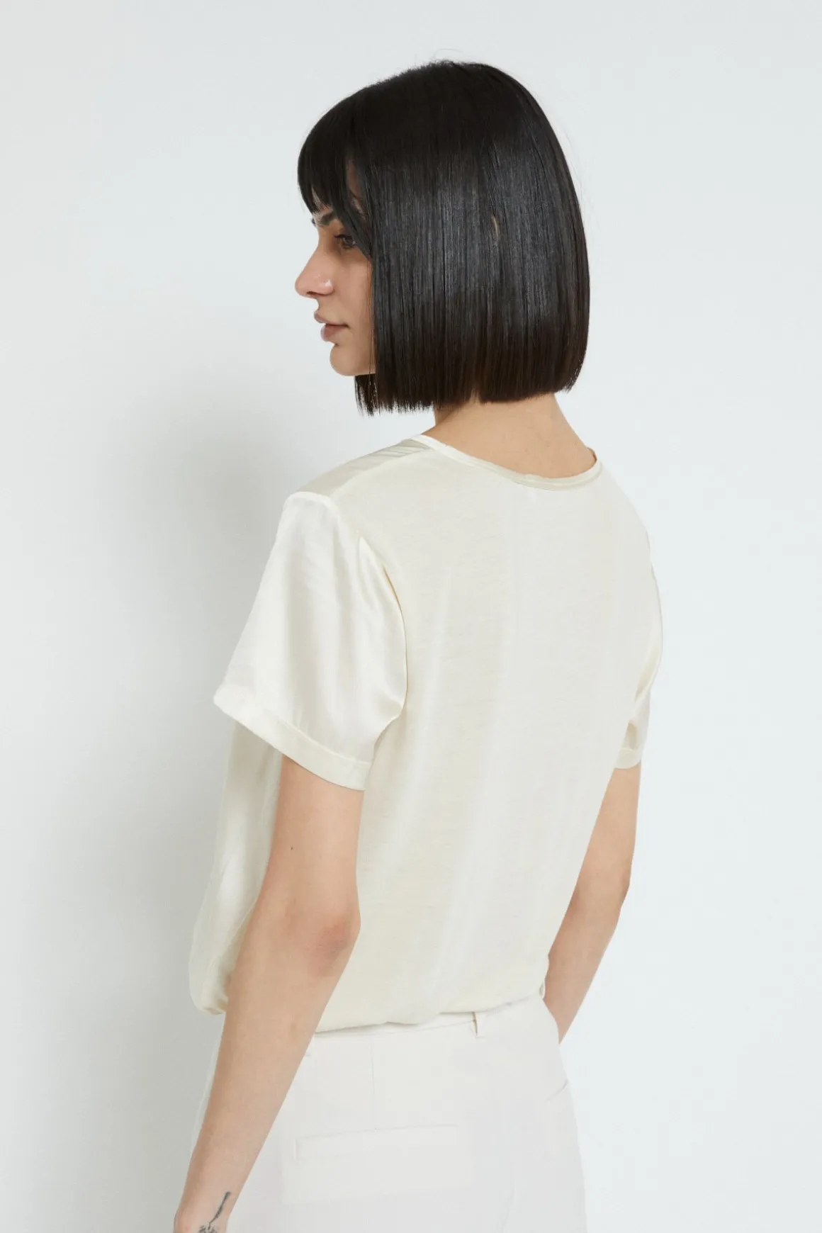 Tee-Shirt en soie et viscose