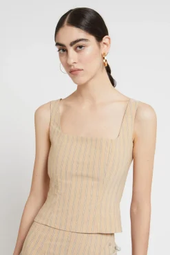 Top en bengaline de coton avec zip
