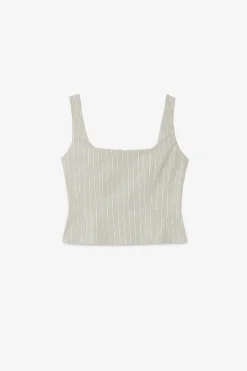 Top en bengaline de coton avec zip