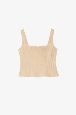 Top en bengaline de coton avec zip