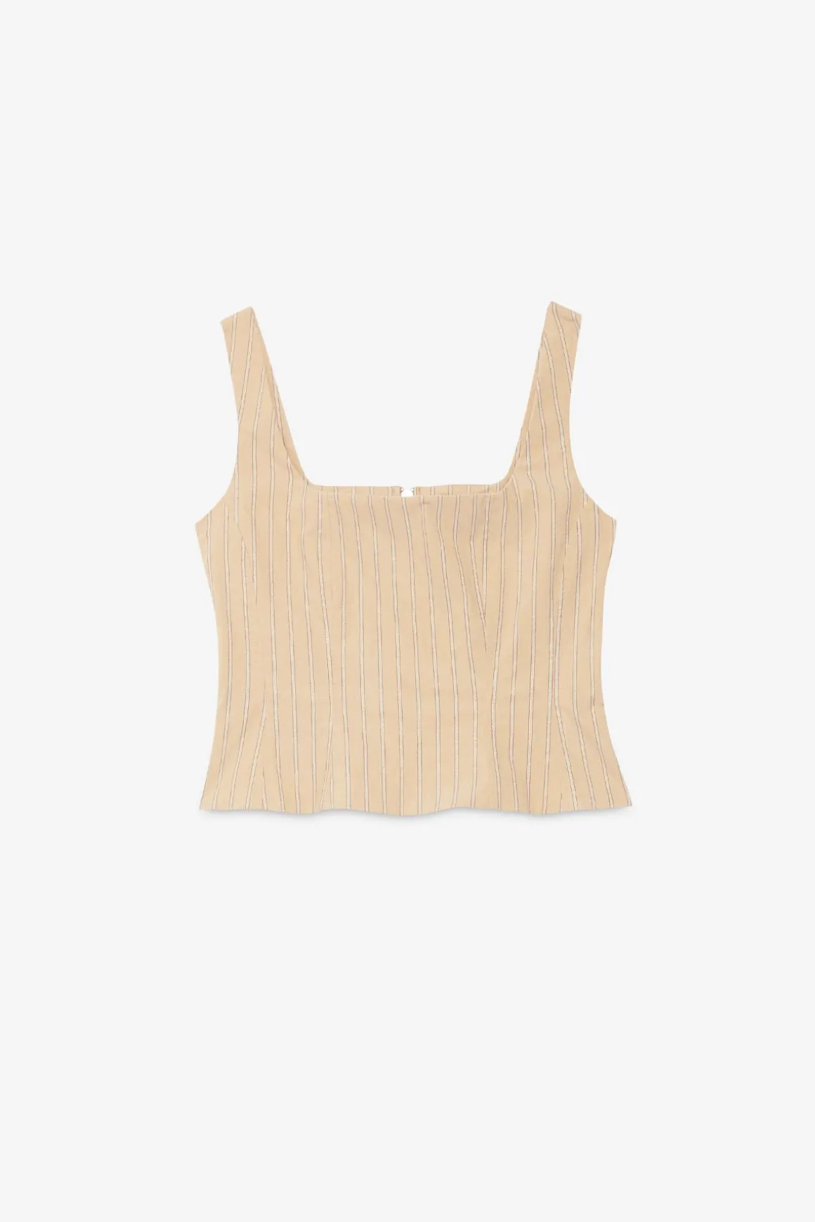Top en bengaline de coton avec zip