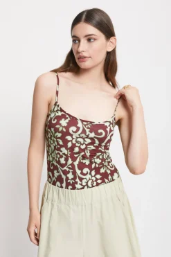 Top en jersey de coton imprimé