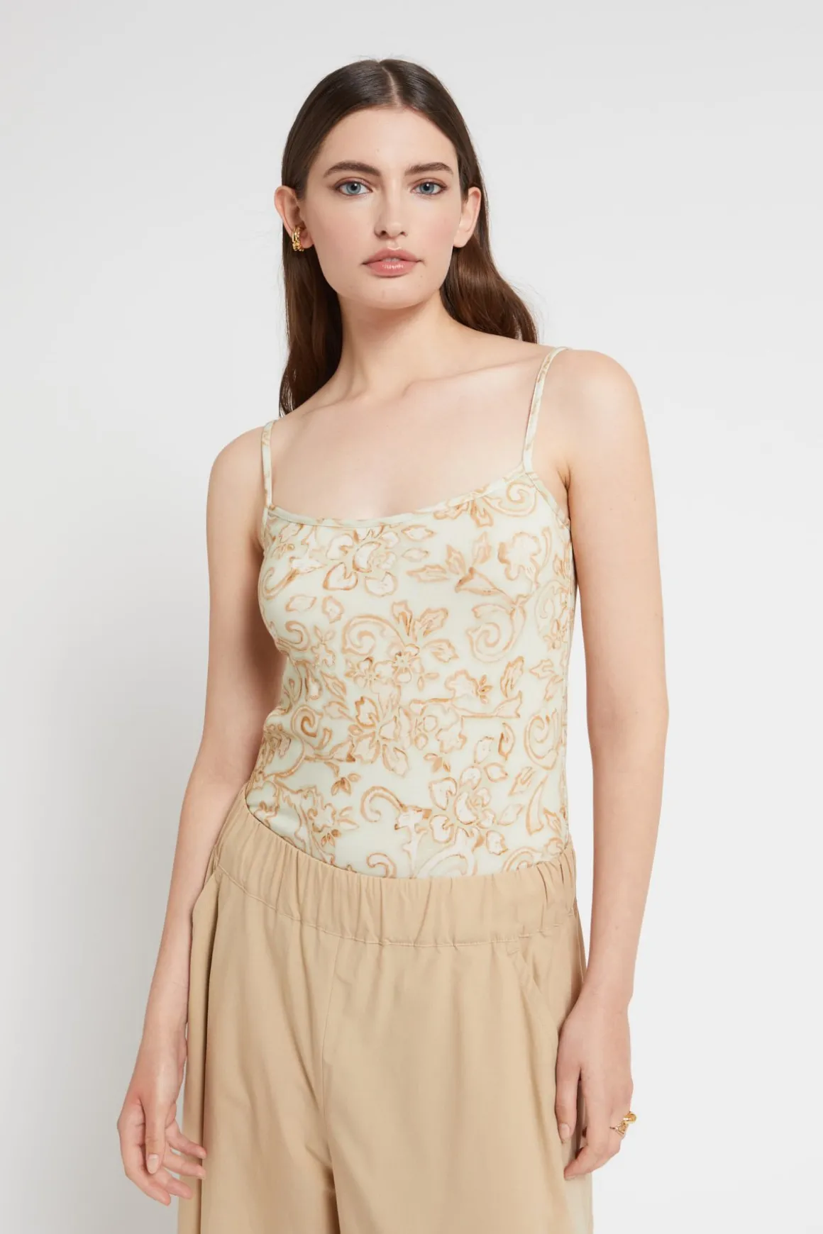 Top en jersey de coton imprimé