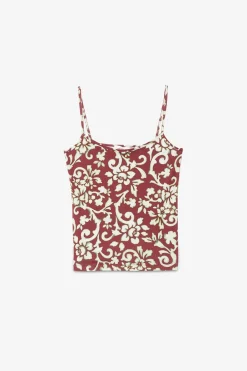 Top en jersey de coton imprimé