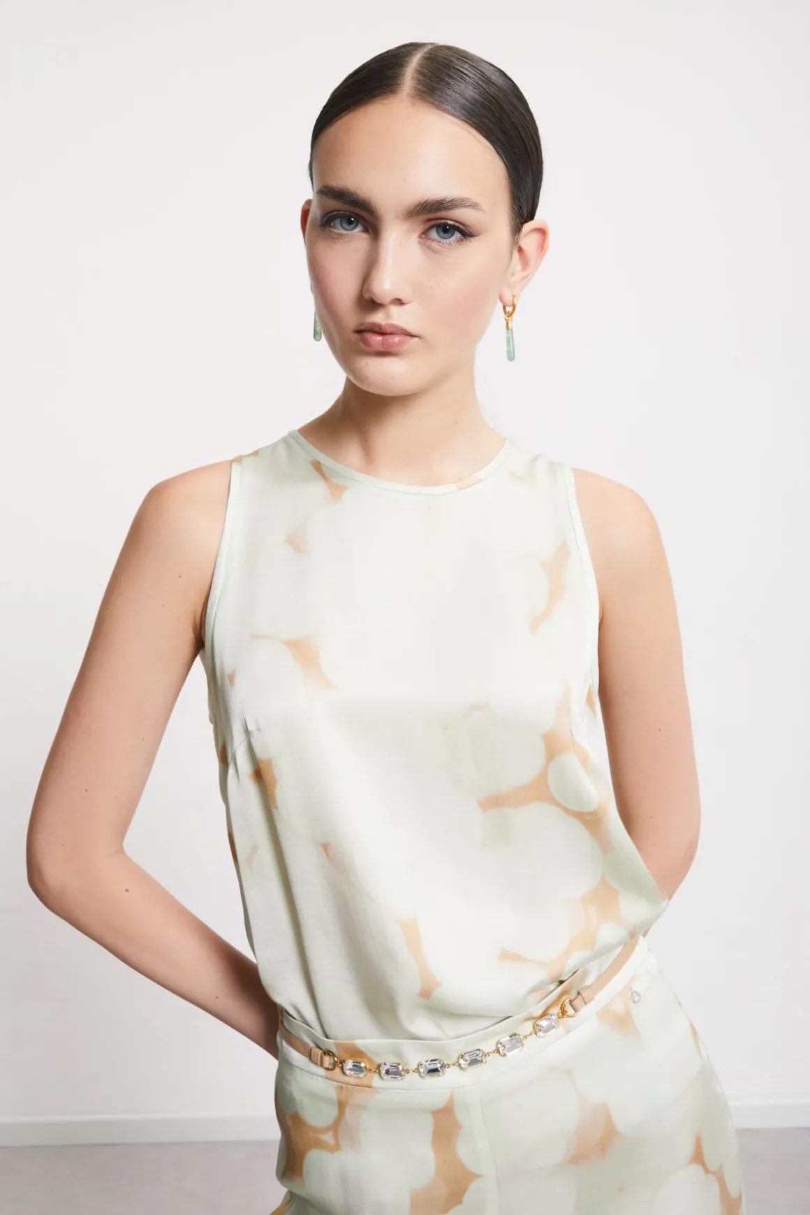 Top en viscose imprimée