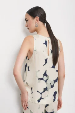 Top en viscose imprimée