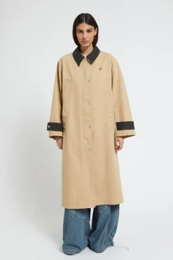 Trench long en coton