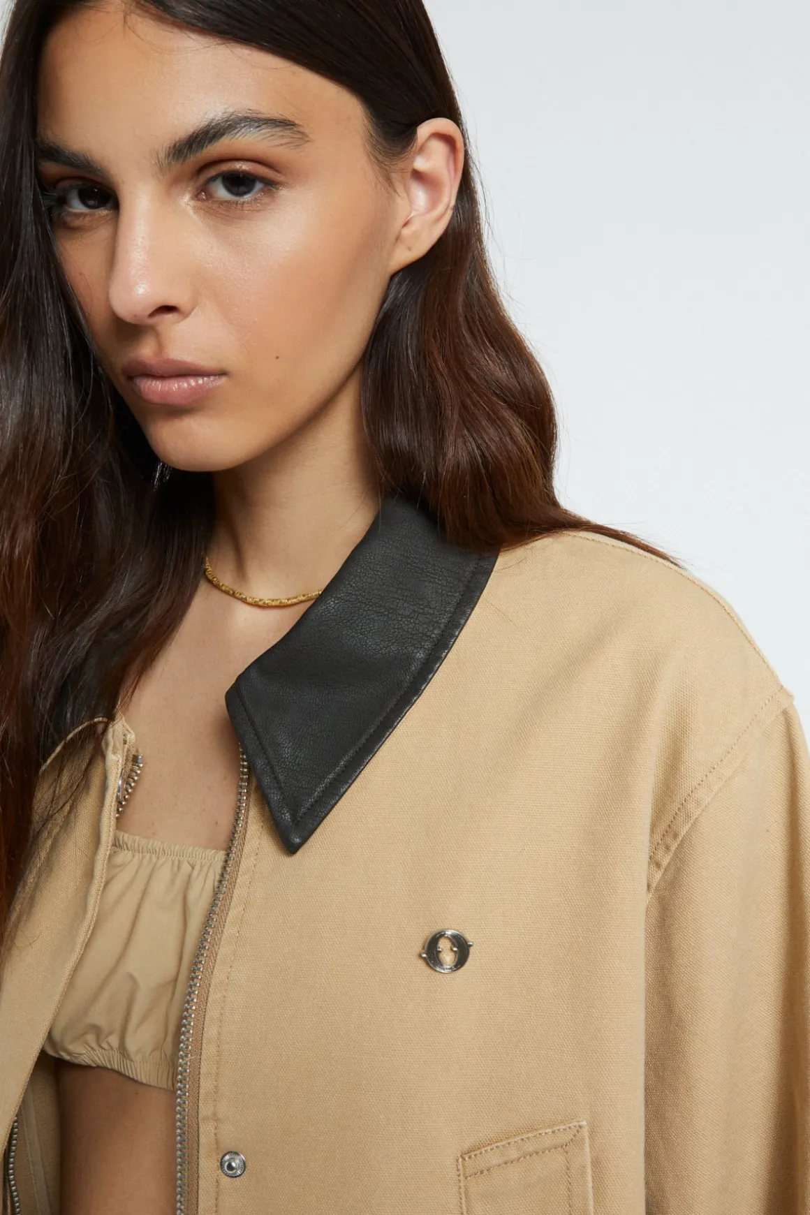 Trench long en coton