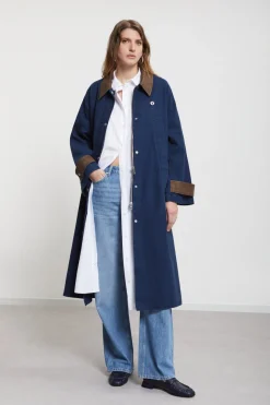 Trench long en coton