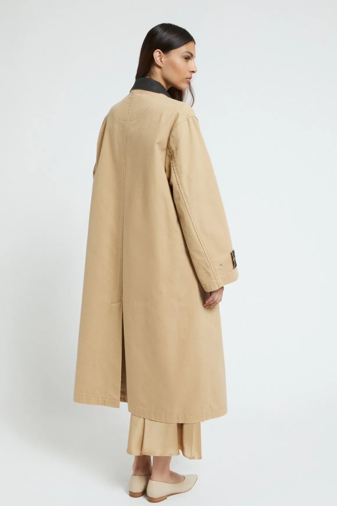 Trench long en coton
