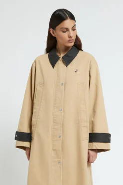 Trench long en coton