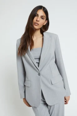 Veste à rayurers 1 bouton