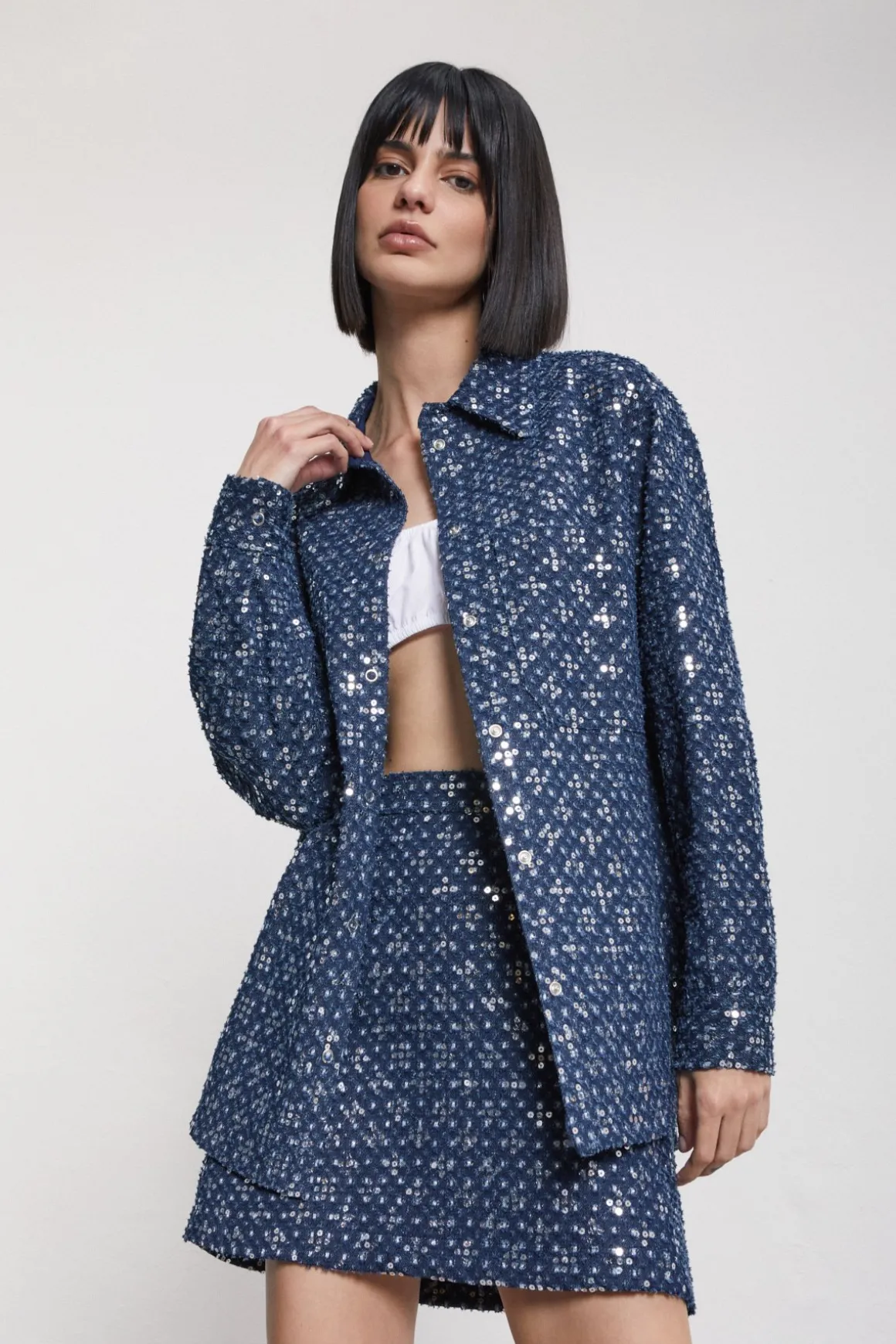 Veste avec paillettes