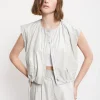 Veste cropped en coton