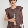 Veste cropped en coton
