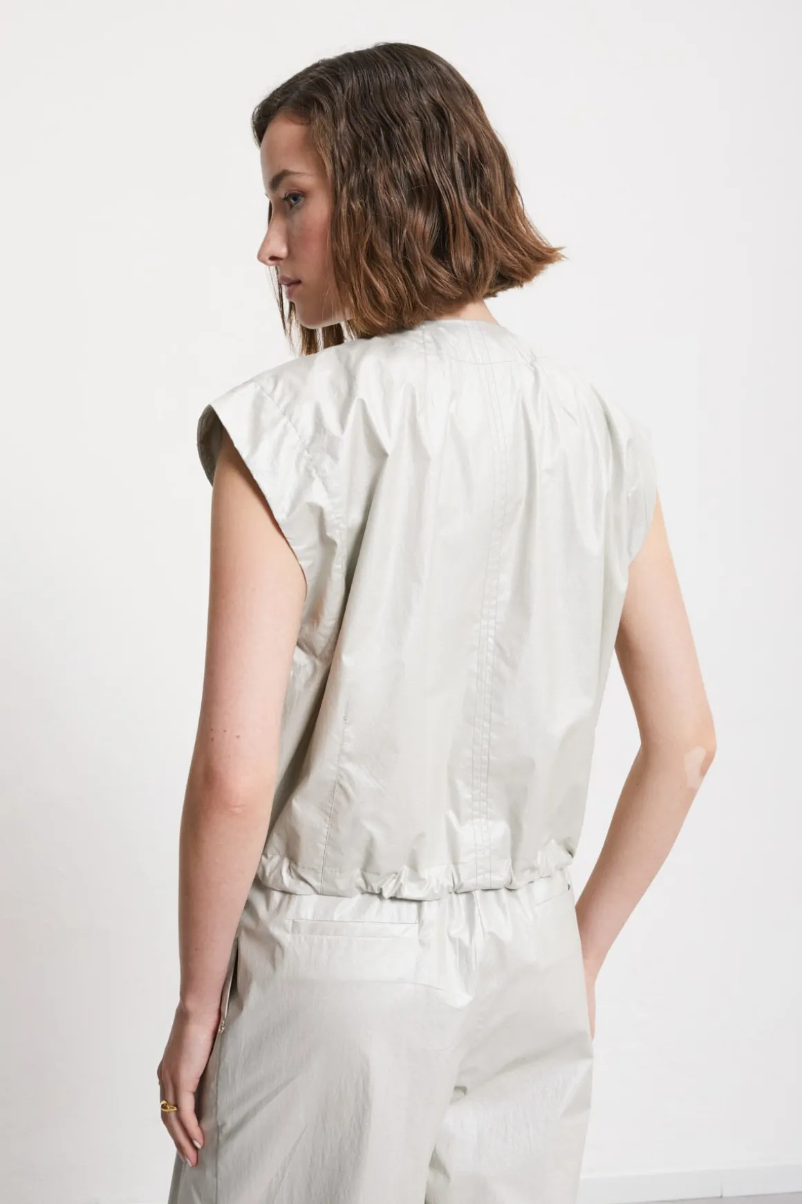 Veste cropped en coton
