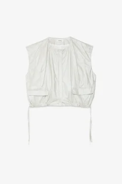 Veste cropped en coton