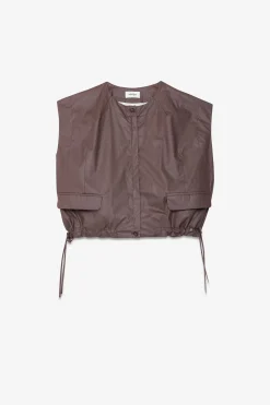 Veste cropped en coton