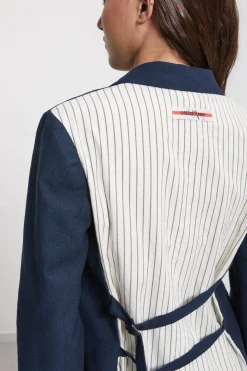 Veste en lin en double tissu