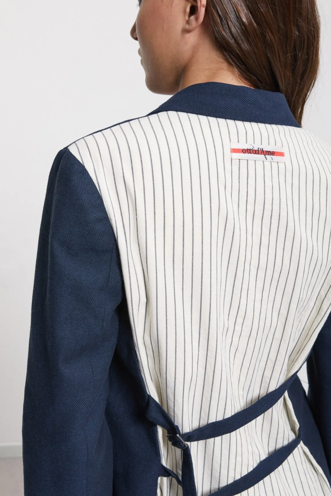 Veste en lin en double tissu