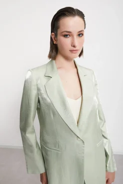 Veste en viscose et lin