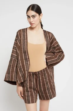 Veste kimono en lin