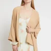 Veste kimono en soie mélangée