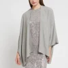 Veste kimono en soie mélangée