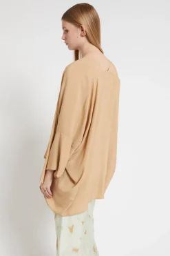 Veste kimono en soie mélangée
