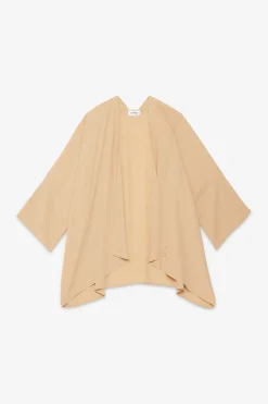 Veste kimono en soie mélangée